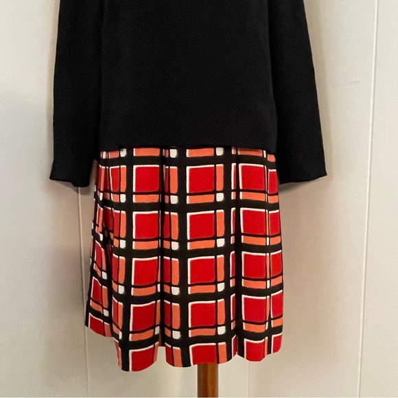 Marc Jacobs Toto Plaid Dress Women's XS Long Sleeve Crew Neck Tiered‎ - Picture 3 of 11